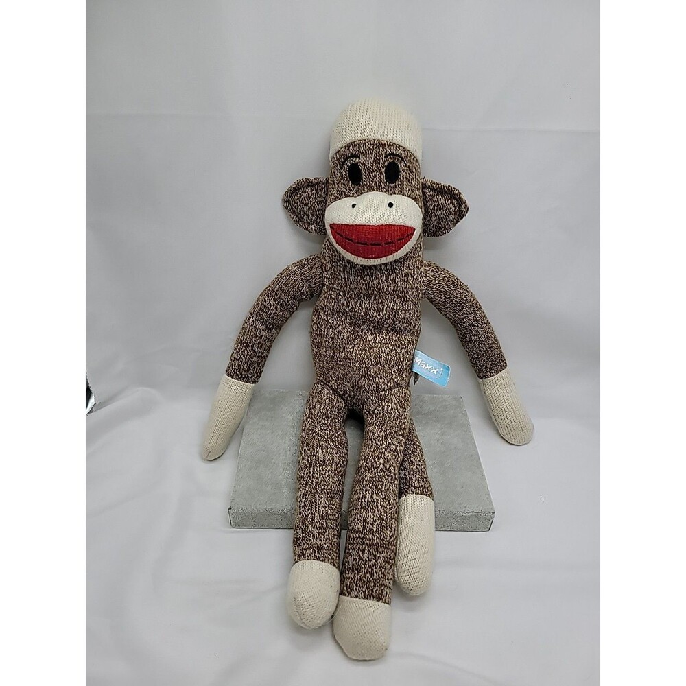 MAXX SOCK MONKEY Street Players 18" Brown Stuffed Animal Plush Toy 2010
